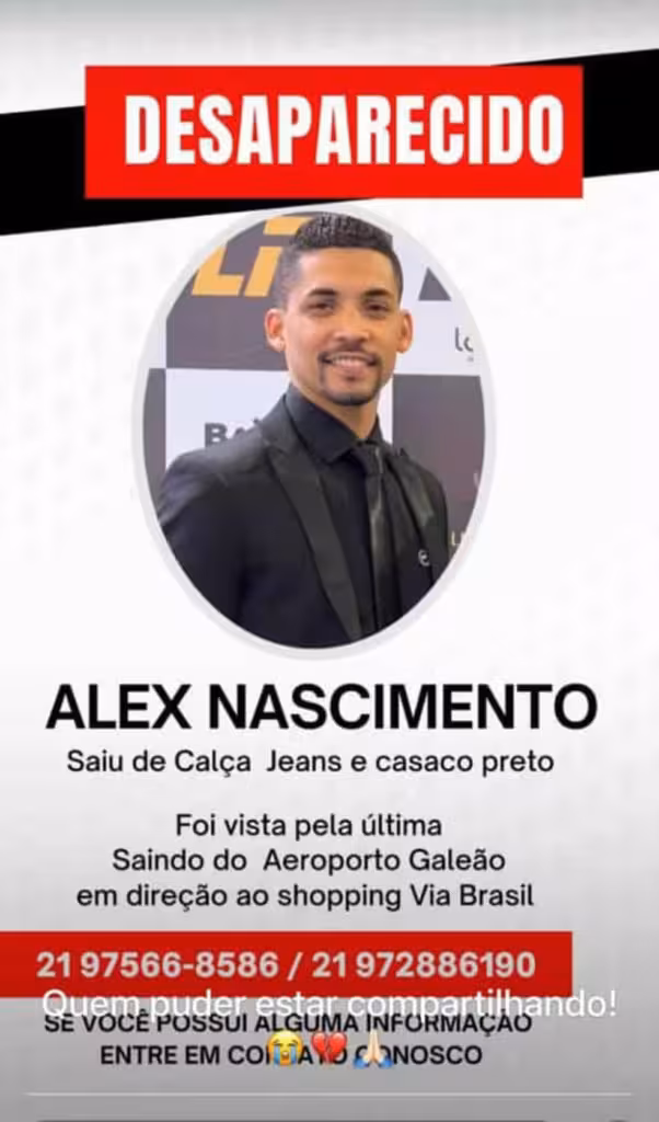 Empresário desaparece após sair do Galeão em moto por aplicativo