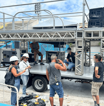 Fiscais vistoriam segurança do trabalho no Sambódromo às vésperas do Carnaval