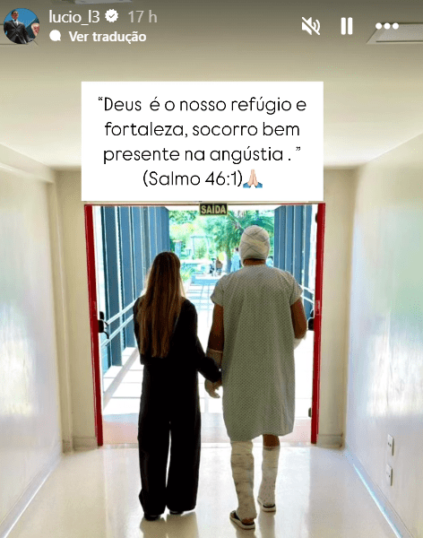 Lúcio aparece em primeira foto após sofrer graves…