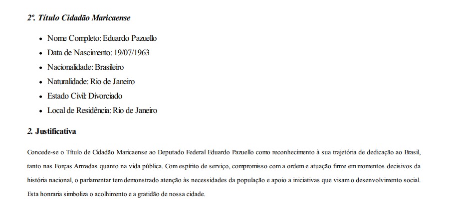 Da esquerda à direita: José Dirceu e general Pazuello recebem título de Cidadão Maricaense