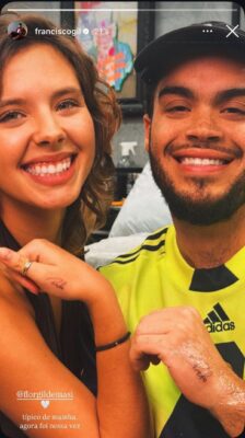 Francisco Gil e Flor Gil fazem tatuagem em homenagem a Preta Gil