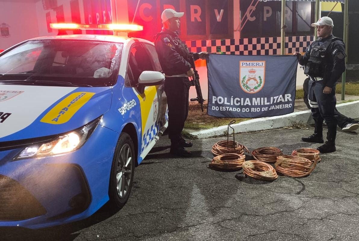 Três homens são presos suspeitos de furtarem cabos de energia em Piraí